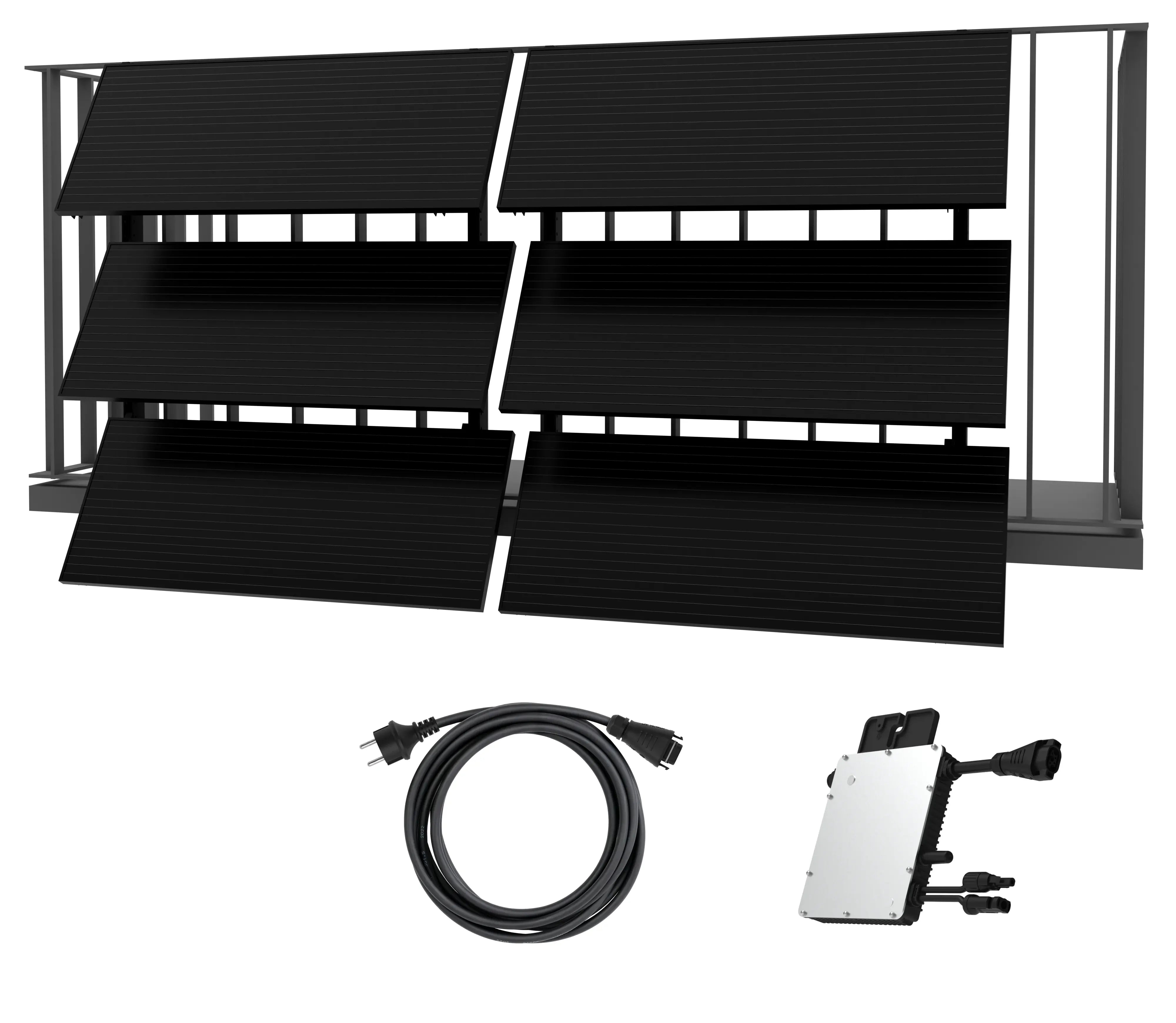 Balkonkraftwerk MoeCell Large Set (450W + Halterung) inkl. Wechselrichter und Anschlusskabel